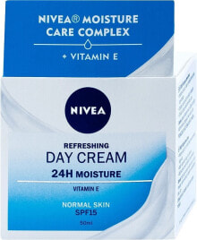 Feuchtigkeitsspendende Tagescreme für normale Haut - Nivea Essentials Refreshing 24H Moisture Day Cream SPF15