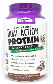 Whey Protein bluebonnet Nutrition 100% Natural Dual Action Protein Natural Chocolate -- 2.1 lbs
