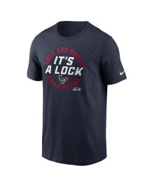 Nike men's Navy Houston Texans 2023 AFC South Division Champions Locker Room Trophy Collection T-shirt