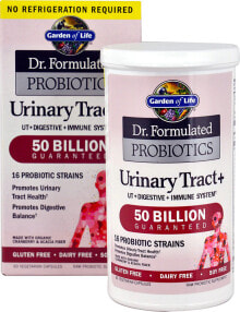 Пребиотики и пробиотики garden of Life Dr. Formulated Probiotics Urinary Tract Пробиотики из органической клюквы и волокон акации способствуют здоровью мочевыводящих путей, пищеварительному балансу и иммунной поддержке 16 штаммов 50 млрд КОЕ 60 веганских капсул