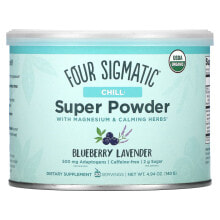 Four Sigmatic, Chill Super Powder with Magnesium & Calming Herbs, Blueberry Lavender, 4.94 oz (140 g)