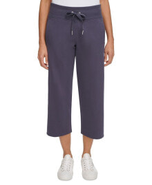 Calvin Klein women's Cropped Drawstring-Waist Pants