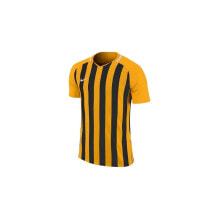Мужские спортивные футболки Мужская футболка спортивная  желтая черная в полоску Nike Striped Division Iii Jsy