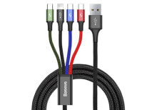 Купить компьютерные разъемы и переходники Shenzhen Baseus Technology Co., Limited: Baseus CA1T4-B01 - Black - USB A - Lightning + micro-USB B + USB C - 1.2 m - Male - Male