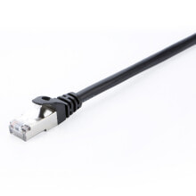 Кабели и разъемы для аудио- и видеотехники V7 V7CAT6STP-03M-BLK-1E сетевой кабель 3 m Cat6 S/FTP (S-STP) Черный