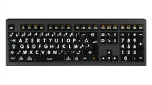 Logickeyboard LKB-LPWB-A2M-FR - Full-size (100%) - USB - Scissor key switch - AZERTY - Black