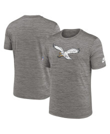 Nike men's Heather Charcoal Philadelphia Eagles Sideline Alternate Logo Performance T-shirt