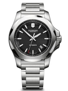 Мужские наручные часы с серебряным браслетом Victorinox 241837 I.N.O.X. Automatic Mens 43mm 20ATM