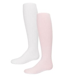 MeMoi 2 Pairs Girl's Solid Microfiber Infant Tights