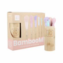 Кисти, спонжи и аппликаторы для макияжа набор кисточек для макияжа Ilū Bamboom Разноцветный Бамбук 6 Предметы