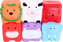 Игрушки для ванной для детей до 3 лет askato Soft bath cubes - Animals in a bag 113210