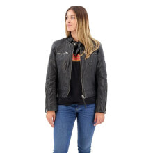 SUPERDRY Fitted Racer Leather Jacket