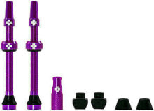 Muc-Off Tubeless Valve Kit: Purple, fits Road and Mountain, 60mm, Pair