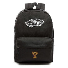 Женский спортивный рюкзак черный с логотипом  VANS Realm Backpack szkolny Custom Puppy - VN0A3UI6BLK