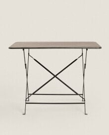 Rectangular lacquered metal table