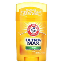 Дезодоранты Арм энд Хаммер, UltraMax — твердый дезодорант с антиперспирантом, для мужчин, аромат свещести, 1,0 унция (28 г)
