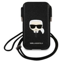 KARL LAGERFELD Handbag KLHCP12MOPHKHK 6.1 Saffiano Ikonik Karl`s Head phone case