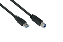 UK30P-AB-005S - 0.5 m - USB A - USB B - USB 3.2 Gen 1 (3.1 Gen 1) - 5000 Mbit/s - Black