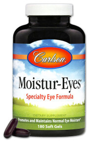Витамины и БАДы для глаз Carlson Moistur-Eyes -- Пищевая добавка способствует и поддерживает нормальную влажность глаза --180 капсул