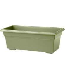 Novelty countryside Flower Box, 24-Inch, Sage