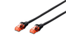 Кабели и разъемы для аудио- и видеотехники Digitus DK-1617-050/BL сетевой кабель Черный 5 m Cat6 U/UTP (UTP)