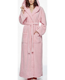 ARUS hooded Full Ankle Length Premium Fleece Bathrobe