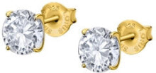 Серьги Elegant gold-plated earrings with clear Swarovski LP2005-4 / 5