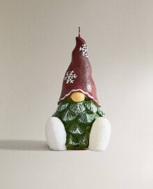 Christmas gnome candle