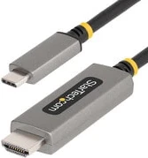 StarTech.com 6ft (2m) USB-C to HDMI Adapter Cable - 8K 60Hz - 4K 144Hz - HDR10 - USB Type-C to HDMI 2.1 Video Converter Cable - USB-C DP Alt Mode/USB4/Thunderbolt 3/4 Compatible - USB-C Laptop to HDMI Monitor - 2 m - USB Type-C - HDMI Type A (Standard) - 