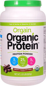 Сывороточный протеин Orgain Organic Protein Plant Based Powder Безглютеновый растительный протеиновый порошок -  7 г органической клетчатки  21 г белка  3 г чистых углеводов со вкусом сливочно-шоколадной помадки  920 г