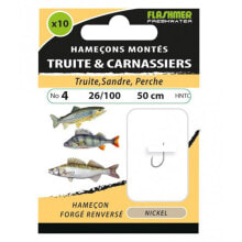Грузила, крючки, джиг-головки для рыбалки fLASHMER Trout&amp;Carnassiers Tied Hook 0.260 mm