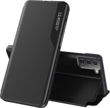 Чехлы для смартфонов чехол книжка кожаный черный Samsung Galaxy S21 Plus Alogy