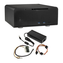 Купить компьютерные корпуса для игровых ПК Streacom: Streacom ST-FC8B Optical HTPC + ST-NANO160 passives Netzteil