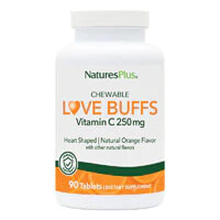 Витамин С naturesPlus Love Buffs Chewable Buffered Vitamin C Жевательный буферный витамин C 250 мг 90 таблеток с апельсиновым вкусом 250 мг 90 таблеток
