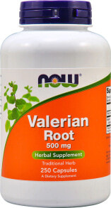 Витамины и БАДы для нервной системы NOW Foods Valerian Root Корень валерианы 500 мг 250 капсул