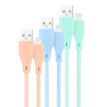 NANOCABLE 10.10.0401-A1 USB-A To Lightning Cable 1 m 3 units