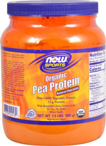 Растительный протеин nOW Sports Organic Pea Protein Natural Chocolate Растительный протеин в гранулах со вкусом шоколада 680 г