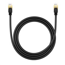 Szybki kabel przewód sieciowy LAN Ethernet RJ-45 cat.8 40Gbps okrągły 1.5m czarny