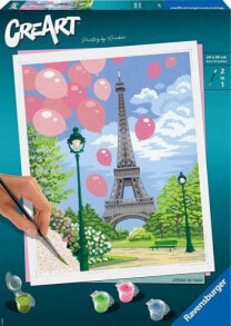 Раскраски для детей malowanka CreArt Wiosna w Paryżu
