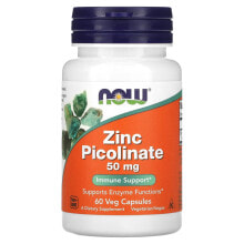 NOW Foods Zinc Picolinate  Пиколинат цинка  50 мг  60 капсул