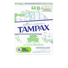 Tampax Orhanic Cotton Tampons Тампоны из органического хлопка Супер 16 шт.