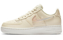 Nike Air Force 1 Low Wmns jelly puff 轻便耐磨 低帮 板鞋 女款 米色 / Кроссовки Nike Air Force AH6827-100