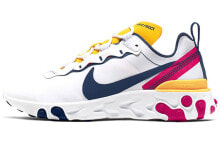 Nike React Element 55 解构潮流 低帮 跑步鞋 女款 白蓝黄 / Кроссовки Nike React Element 55 CN2570-141