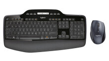 Комплекты из игровых клавиатуры и мыши Клавиатура Беспроводной Logitech MK710 RF QWERTZ Черный 920-002420