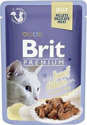 Brit KOT sasz.85g prem. żel BEEF FILLET