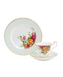 Royal Albert old Country Roses Fern 3 Piece Set