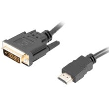 LANBERG CA-HDDV-20CU-0030-BK HDMI To DVI-D 24+1 4K M/M Video Cable 3 m