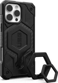 UAG UAG Monarch Pro Magsafe Bundle - obudowa ochronna do iPhone 16 Pro Max kompatybilna z MagSafe oraz podstawka Magnetic Ring Stand (carbon fiber / black)