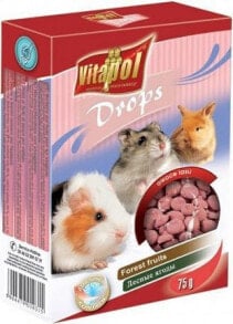 Лакомства для грызунов Vitapol DROPS FOR RODENTS FRUIT OF FOREST 75g