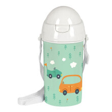 SAFTA 500ml Automatic Opening With Straw Preschool Car Water Bottle